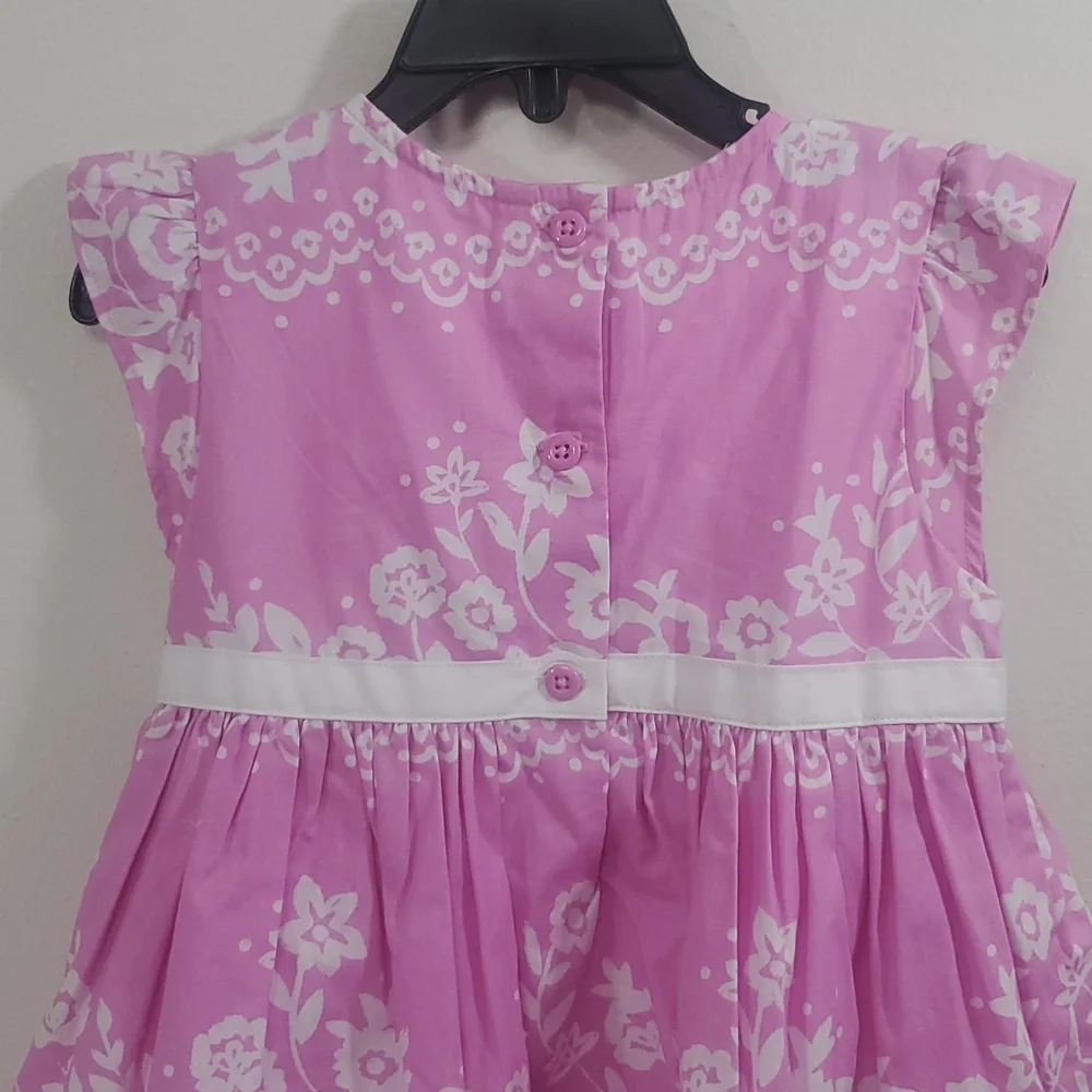 Gymboree 3T pink and white dress with headband